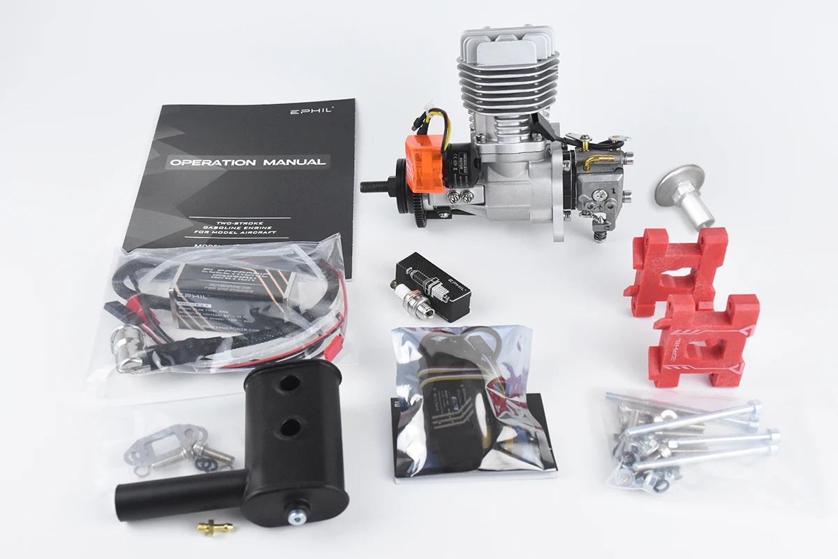 EPHIL Power X-20cc-S pro Model Aircraft Engine Single Cylinder Two Stroke Side Row Electric Starter for Remote Control Planes