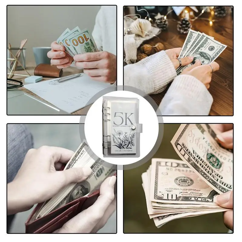 Reusable Envelope Challenge Binder Savings Challenges Book Budget Binder With Envelopes Clear Budget Binder Notebook Planner