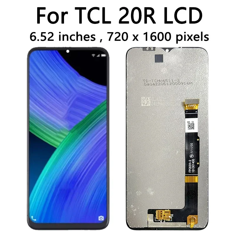 6.52 "IPS LCD ل TCL 20 R 5G T767H شاشة الكريستال السائل مجموعة المحولات الرقمية لشاشة تعمل بلمس لاستبدال TCL 20R 5G LCD
