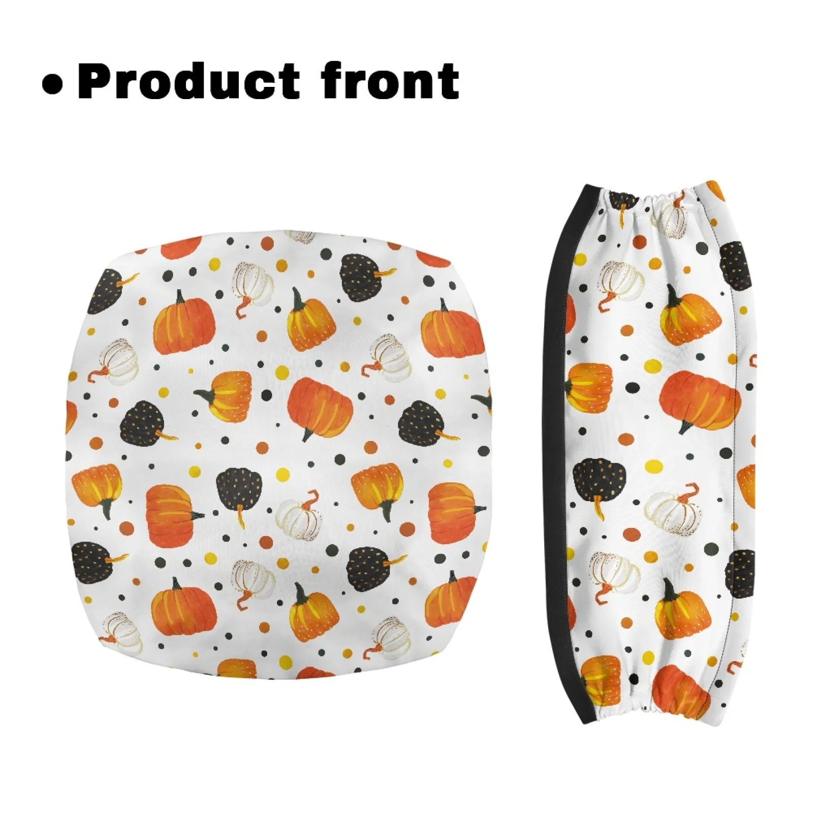 Coloranimal Pumpkin Theme Pack of 2 Rollator Seat Covers Easy Installation Rollator Seat Back Rest Covers for Women