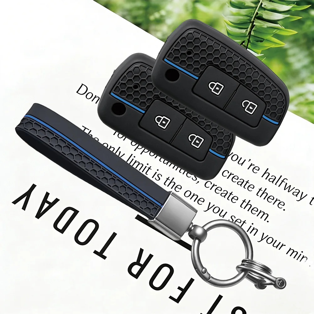 Key Fob Cover With Keychain Honeycomb Stripe For Nissan Kicks 2020 Lannia Altima Juke Qashqai J11 X-trail Sunny Versa Sentra