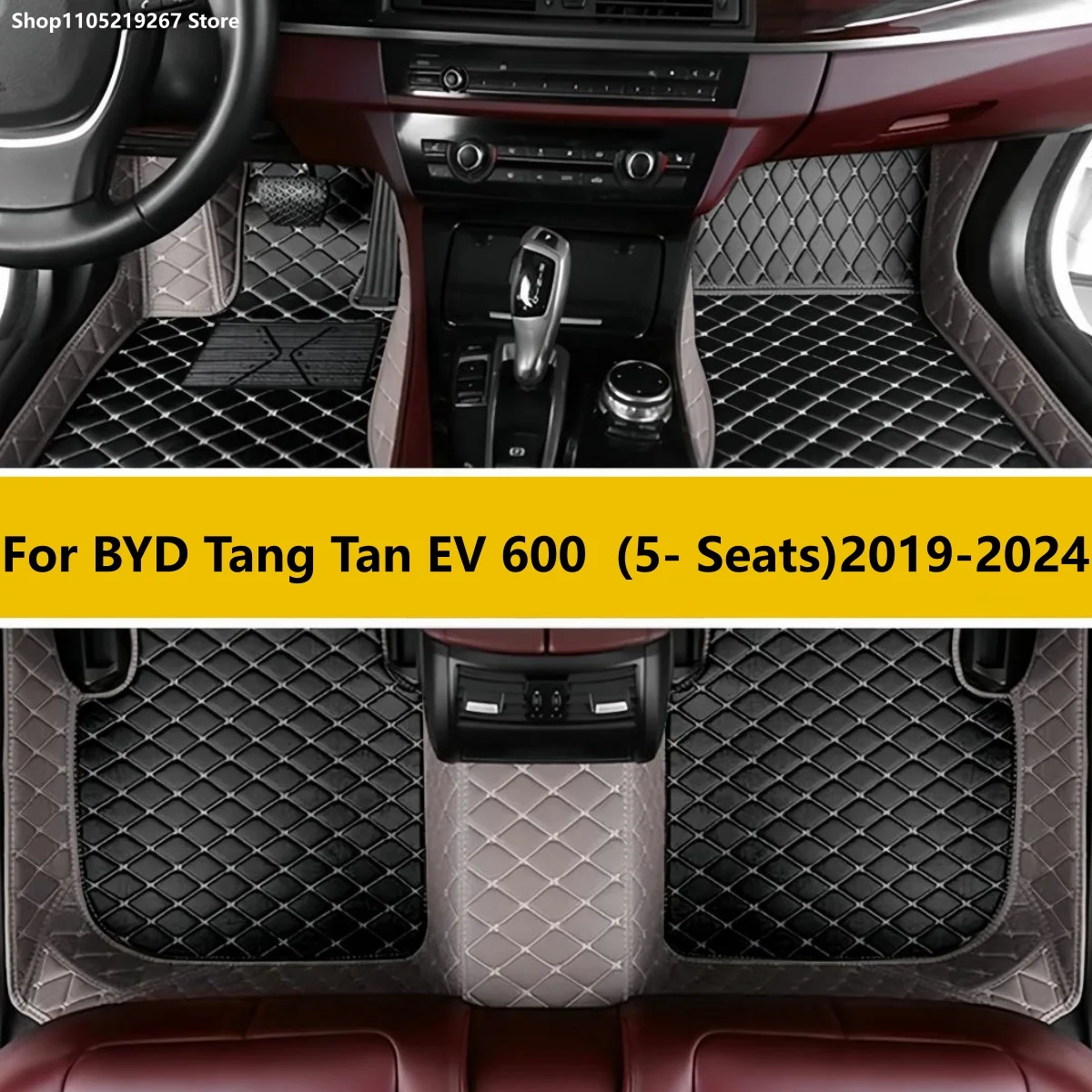 

5 Seats Custom Car Floor Mats Fit For BYD Tang Tan EV 600 2019 2020 2021 2022 2023 2024 Auto Accessories Car Foot Carpet