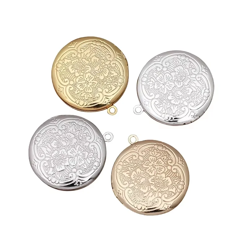 

BoYuTe (10 Pieces/Lot) 31*6MM Round Shaped Metal Brass Lockets Diy Floating Photo Locket Pendant Charms