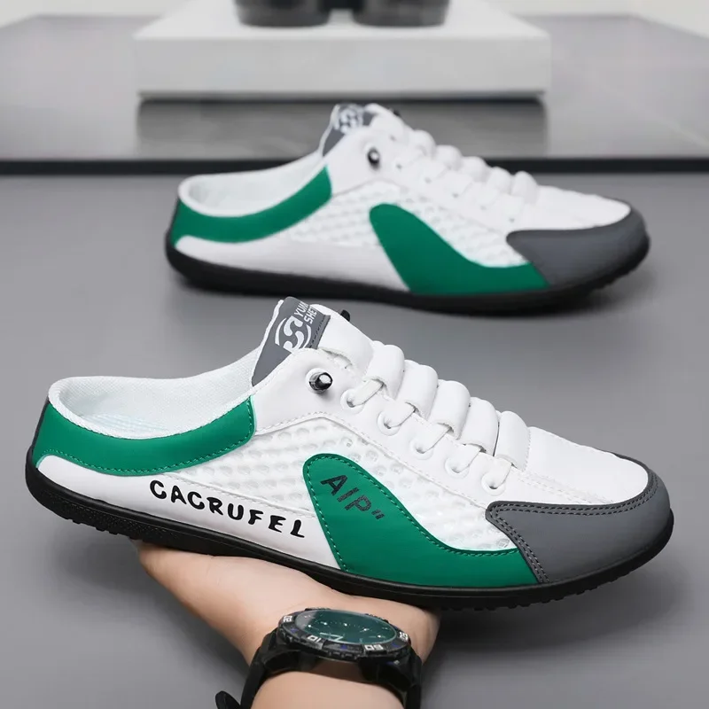 

Men's Breathable Summer Slippers - Lightweight Sneaker Style, Soft-Soled Comfort for Casual Wear