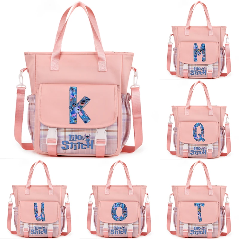 Disney-Sac à Main CAN o Stitch pour Adolescent, Étudiant, Fille, Garçon, Sacoche de Rentrée Sв, Enfant, 26 Lettres, Femme, Mochila