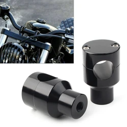 Black Chrome 25mm 1'' Motorcycle Handlebar Handle Bar Mount Adapter Risers Clamp For Harley Honda Kawasaki Suzuki Universal