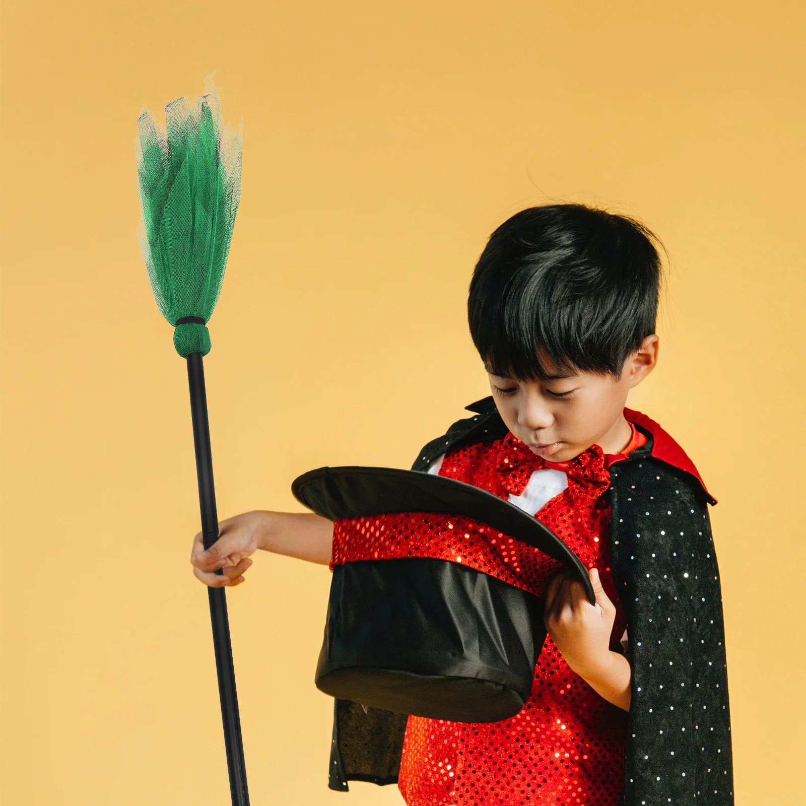 

1 Set Halloween Witch Broom Prop Decorative Besom For Costume Party Masquerade Role Play Cosplay Accessories Wizard Decoration