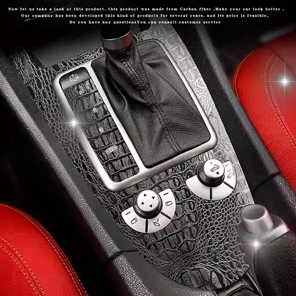For Mercedes SLK R171 2004-2010 Car-Styling  Carbon Fiber Car Interior Center Console Color Change Molding Sticker Decals