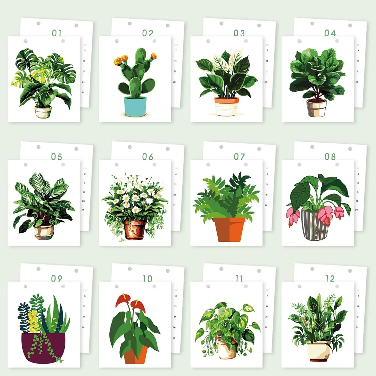 Small Desk Calendar 2026-2027 Desktop Calendar Mini 2026-2027 Enchanting Animal Birthday