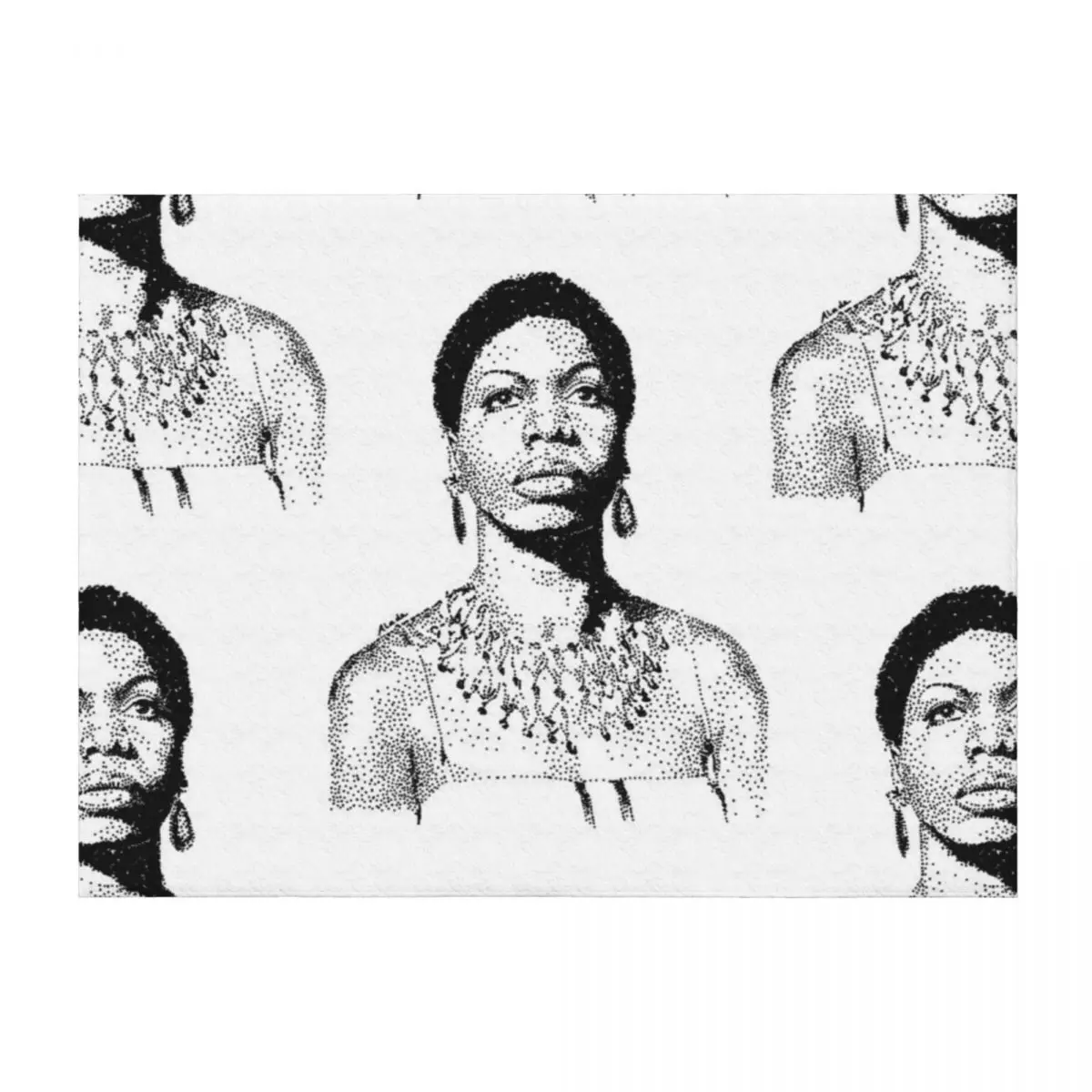 

Nina Simone Portrait Famous Jazz Musician Throw Blanket Plush Flannels For Decorative Sofa Blankets