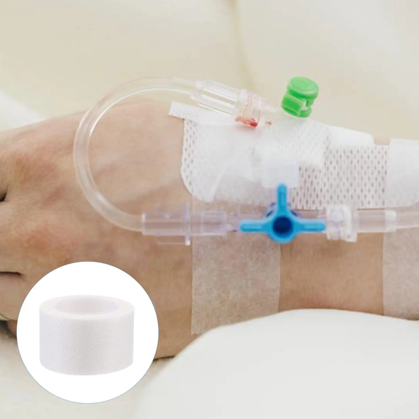 

2Pcs Durable Adhesive Medical Tape White Breathable Stretch Bandage Tapes for Wound Dressing Gauze Fixing First Aid Multipurpose