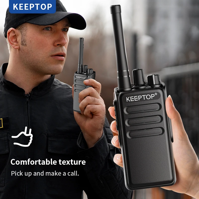 KEEPTOP 1/2Pcs Mini Walkie Talkie Portable Two-Way Radio UHF Transceiver Set Walkie-talkies Radio Walkie Talkie Long Range