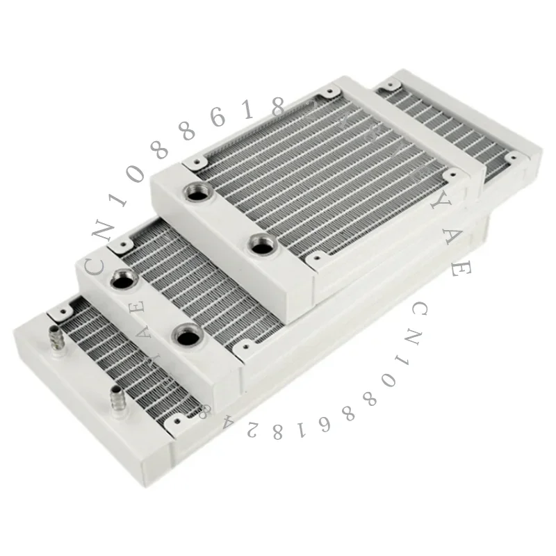 

White Water-cooled Row 27mm Thick As120/240/360-l Aluminum Row Water-cooled, Heat Exchanger DIY