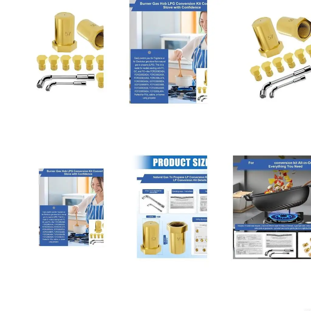 Universal Propane Conversion For Gas Appliances With 11 Labeled Brass Nozzles Complete Set For Safe Installation