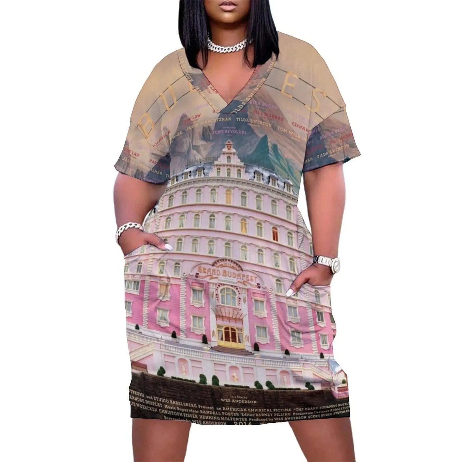 

Landscape Top Images Loose Pocket Dress beach dresses festival outfit women Dresses