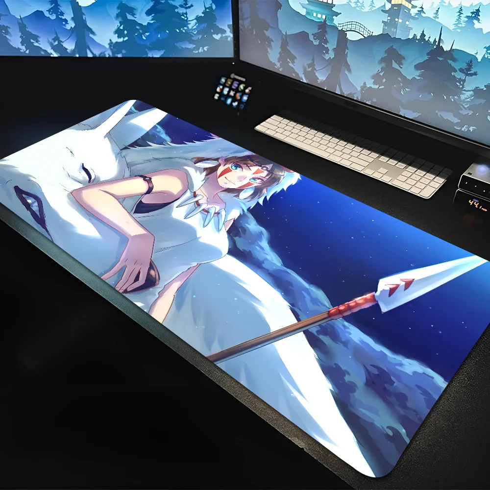 P-Princess M-Mononoke Non-slip Mouse Pad Suitable For Office Computers Laptops E-sports Game Desk Mats XXL Keyboard