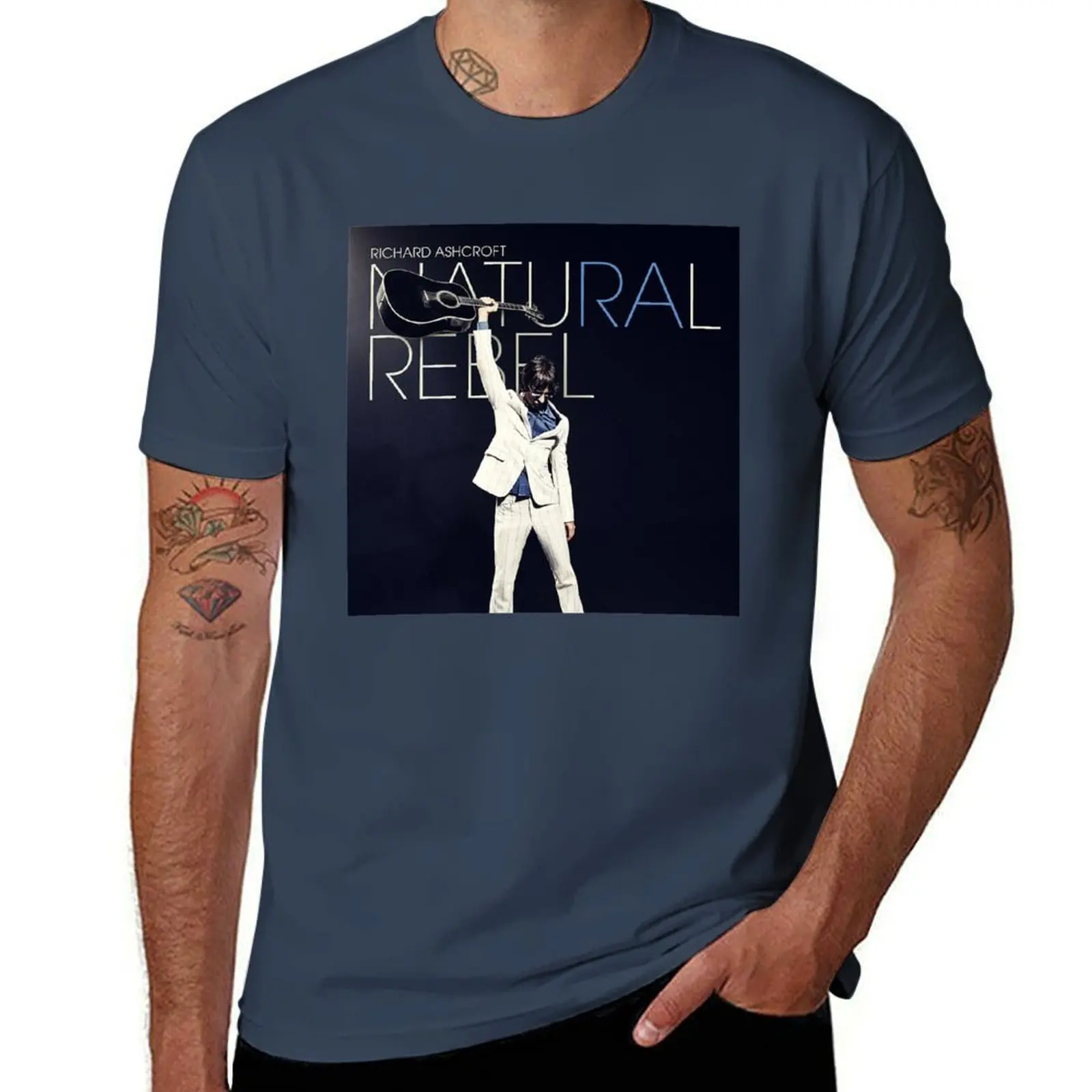 

ENGLISH SINGER MOST POPULAR RICHARD ASHCROFT T-Shirt t shirts with prints cotton t shirt man man t shirts cotton T-Shirt