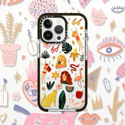 Fashion Eye GIrl Graffiti Case For Iphone 11 14 15 Pro Max Clear Silicone Soft Funda 12 13 Pro 7 8 Plus X XR XS Anti-fall Cover
