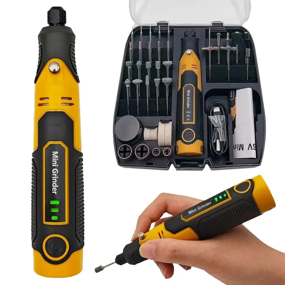 Cordless Mini Grinder 3.6V 3 Speeds Adjustable Power Rotary Tool Kit with 57 Accessories Multi-Purpose Polisher Carving