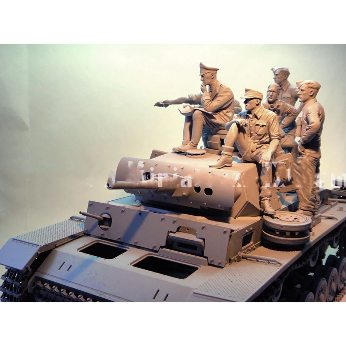 Kit de modelo de figura de resina 1/16 sin pintar, tema militar, (6 personas sin tanque), sin montar y sin pintar, GK