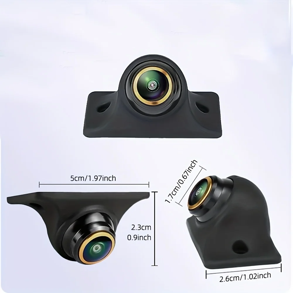 [Night Vision] Fisheye Backup Camera with Parking Guide Lines, Wide-Angle Lens for SUV, Pickup, Camper, Tractor, Van, Truck, RV