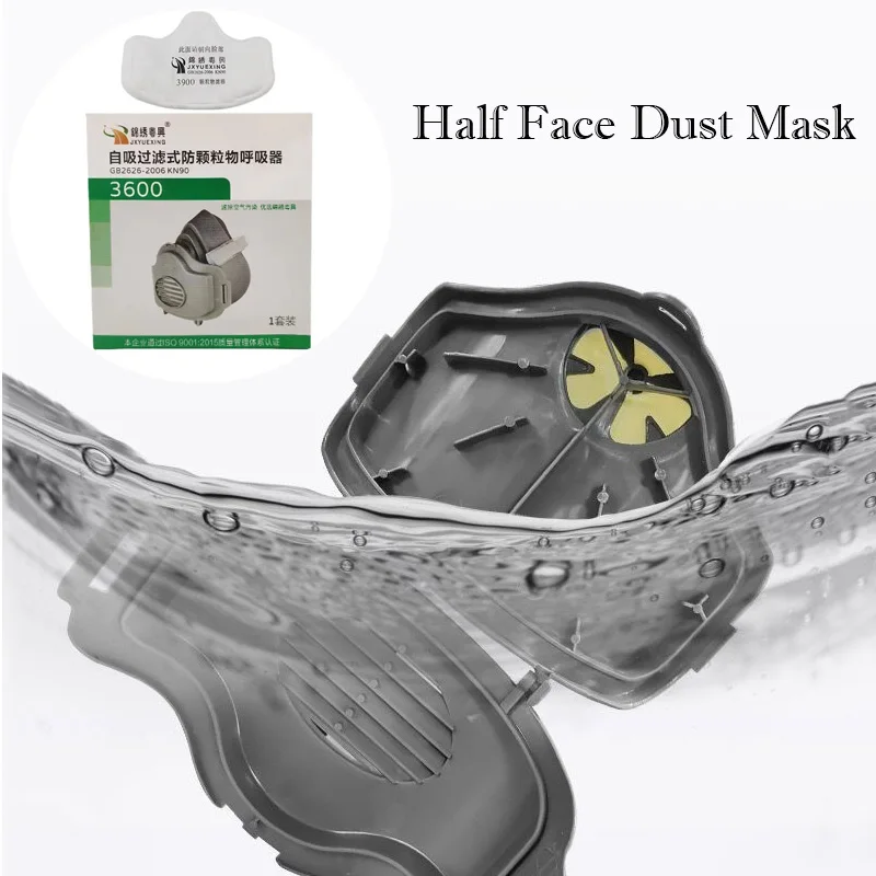 Met Filters Herbruikbaar Stofdicht Masker Half Gezicht Stofmasker Voor Diy Polijsten Dagelijkse Waas Bescherming Anti-Stof Veiligheid Tool