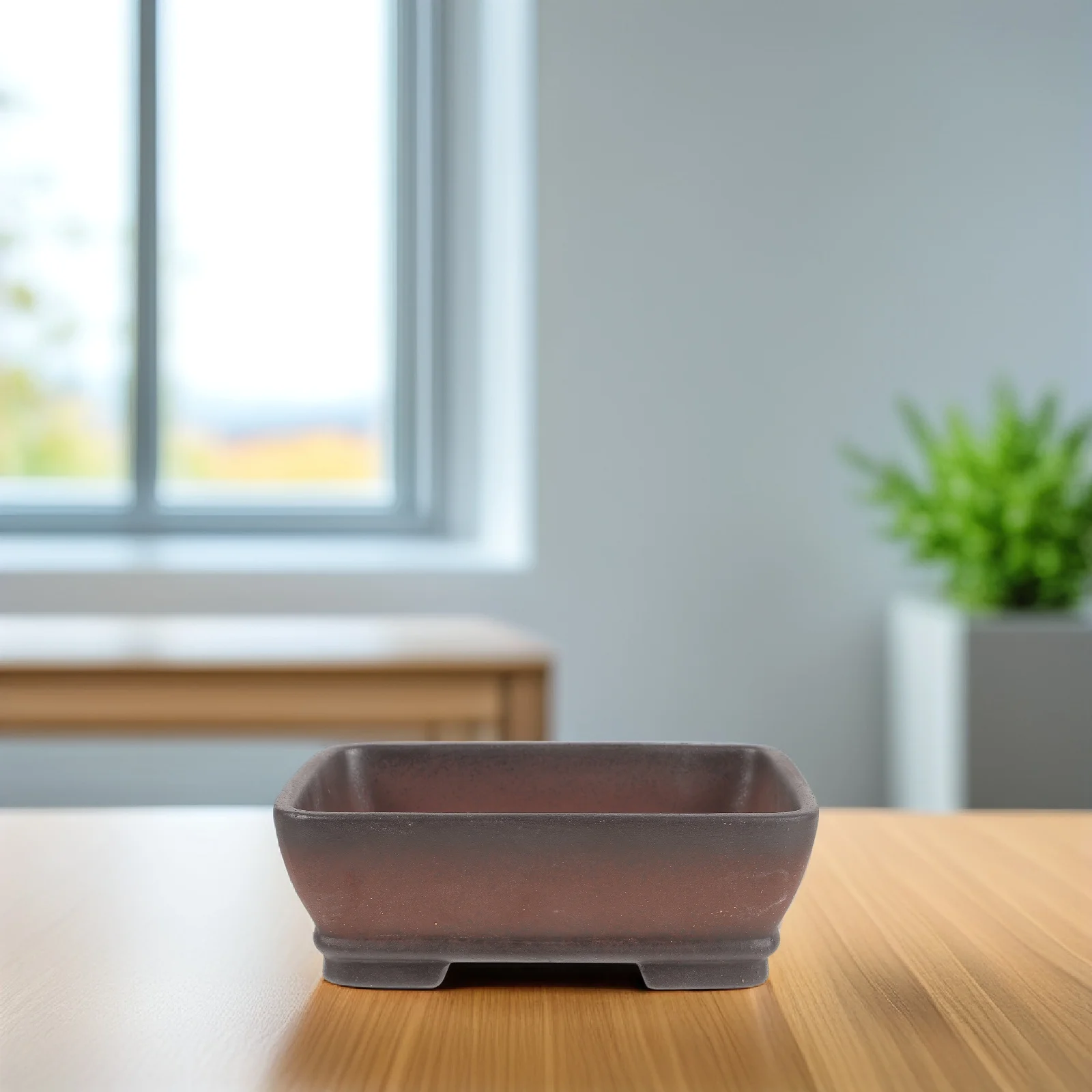 

Rectangular Succulent Flowerpot Bonsai Pots Purple Sand Planter Oval with Drainage Hole Clay