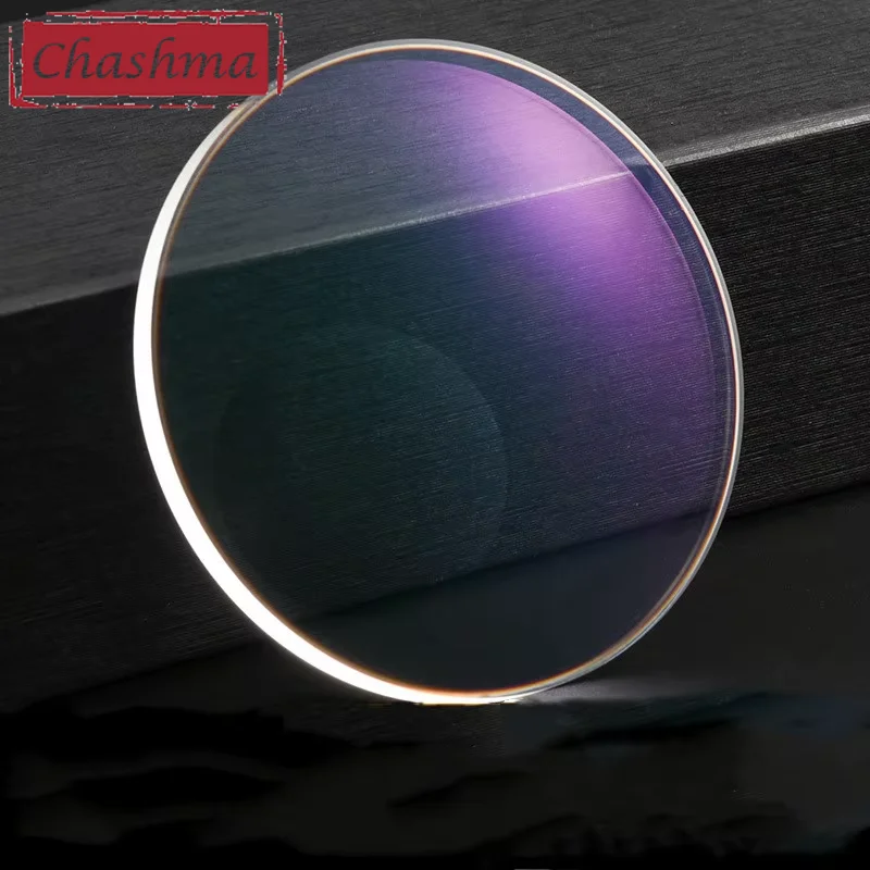 Chashma Brand Aspheric 1.56 Index No Line Bifocal Lenses Clear Color Round Flat Shape Bifocal Lenses for Eye See Close Distance