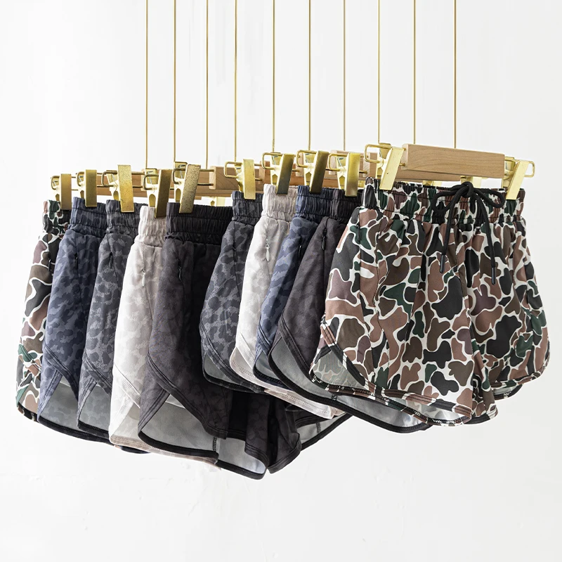 Parent-child Leopard Print Short Performance Yoga Golf Short Gym Clothes Training Running 2 in 1 Quickdry Mma Bodybuilding Pants