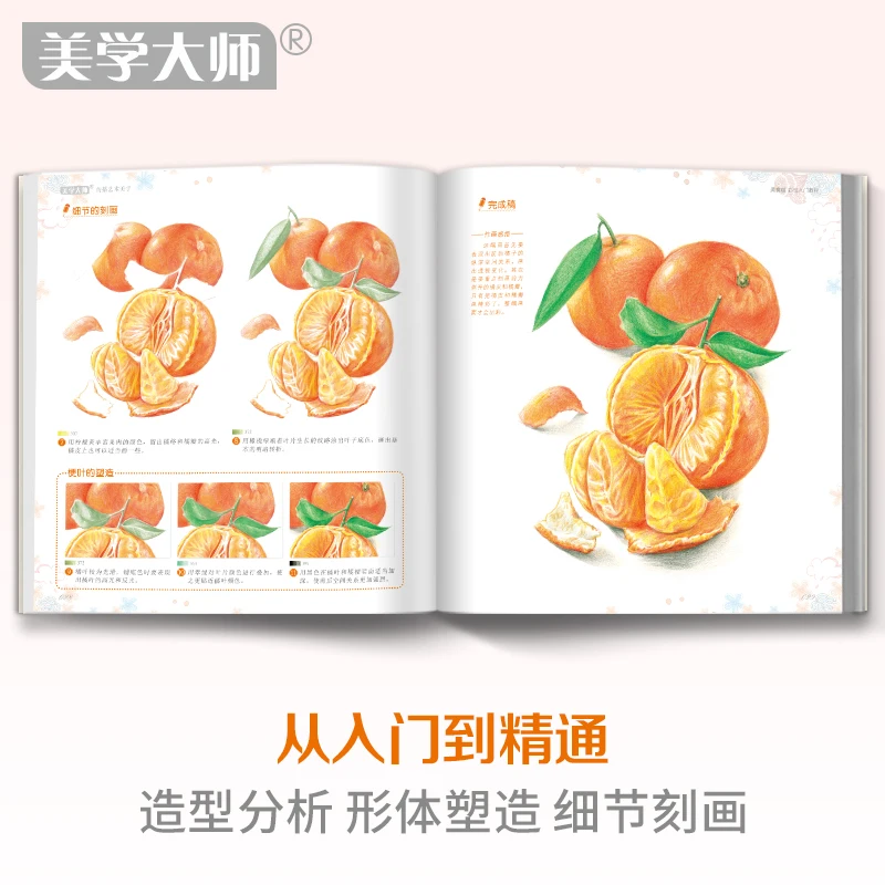 New Color Pencil Drawing Book 22 Classic Delicious Food Pencil Painting Textbook Students Tutorial Art Book