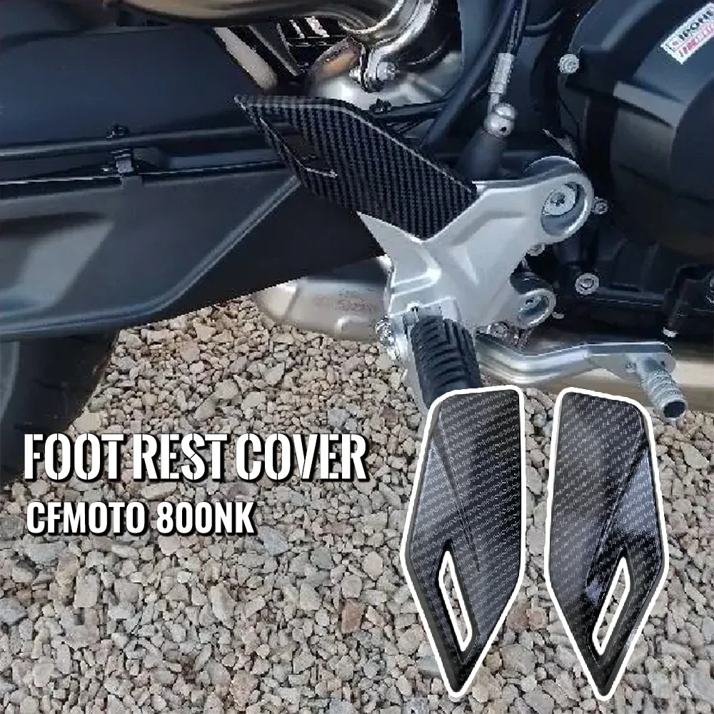 

Para CF 800NK 800 NK 2024-2026 Accesorios para Motocicleta Cubierta de Reposapiés con Diseño de Fibra de Carbono, Solo Revestimi