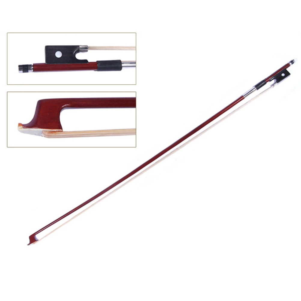 

Octagonal Octave Design Violin Bow Lightweight Small Size Brazilwood Ebony Stick for Students Beginners Octagonal Violin Bow