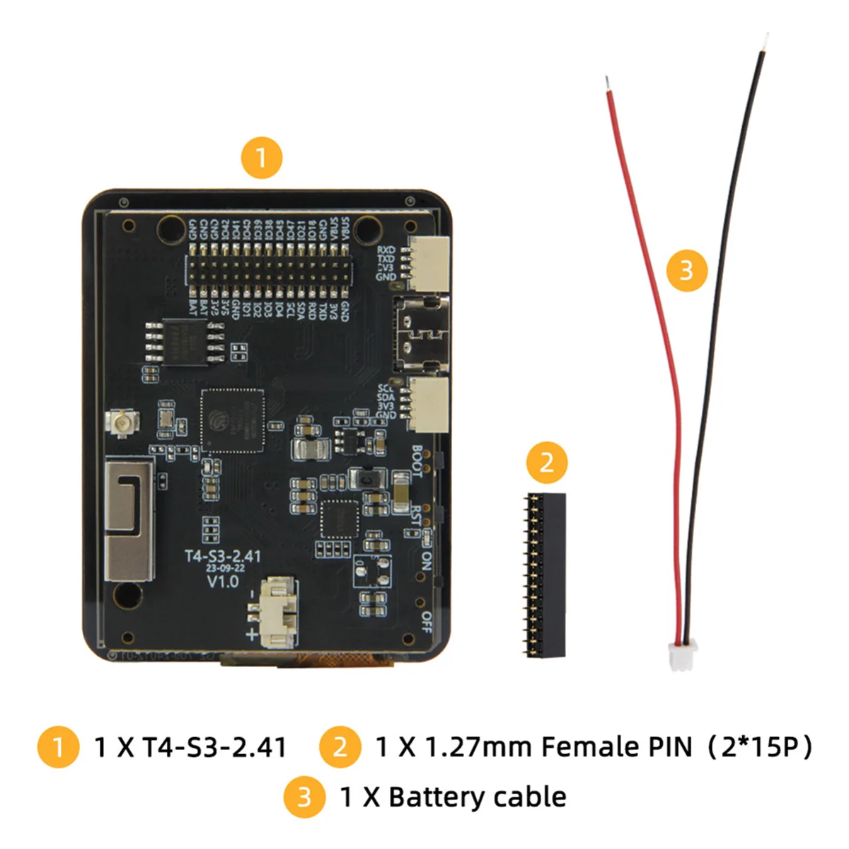 LILYGO T4-S3 ESP32-S3 2,41 cala AMOLED płytka rozwojowa wyświetlacza dotykowego ekran RGB dwurdzeniowy mikroprocesor LX7 WIFI Bluetooth