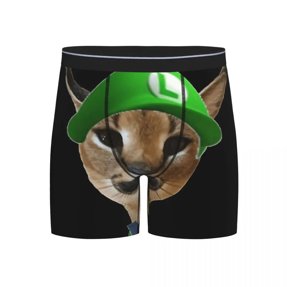 

Long Boxer Underpants Shorts Big Floppa Animal Cat Panties Male Breathable Underwear for Homme Man Boyfriend Gifts