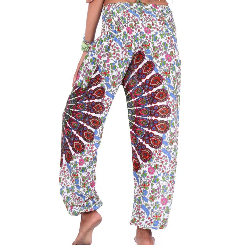 Alpha Yoga Outfits Pantaloni stile harem Boho per donna Pantaloni da jogging da corsa in vita alta elastica Pantaloni bohémien Boho Hippie