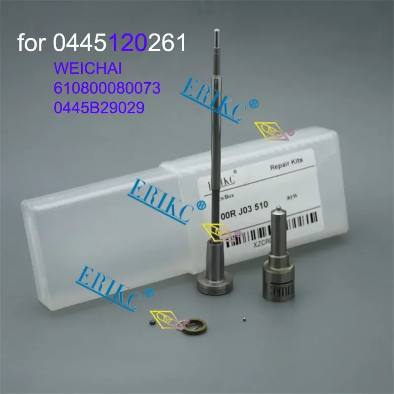 

ERIKC F00RJ03510 Repair Kit Injector Diesel Nozzle DLLA153P2210 Control Valve F00RJ02035 for Injector 0445120261 0445B29029