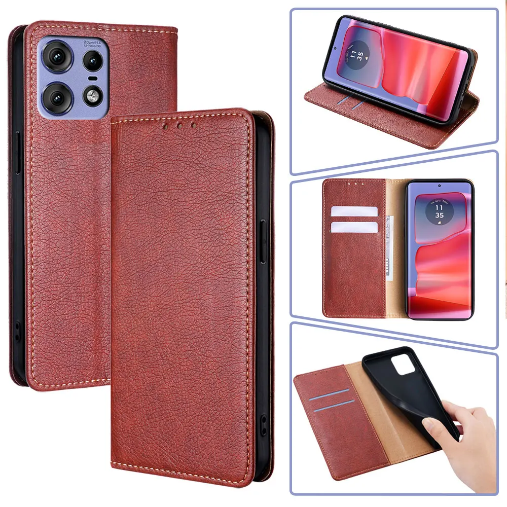 غطاء بطاقات متعدد نمط كتاب الأعمال لموتورولا إيدج 50 50S Pro Ultra Edge 5G 2024 محفظة جلدية قابلة للطي فتحات بطاقة الحافظة