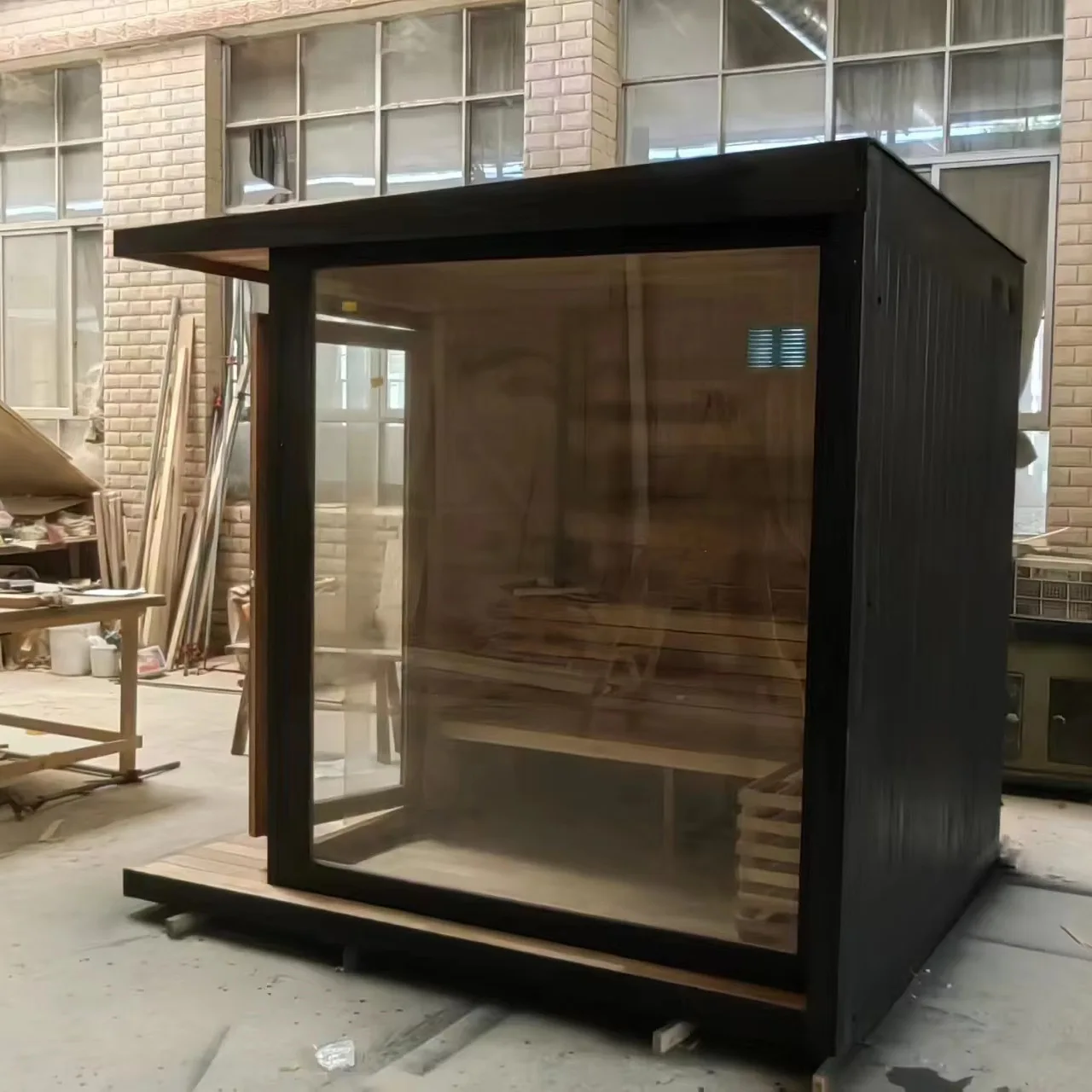 Outdoor steam room Modern design Full steam sauna Shower room Wet and dry steam sauna