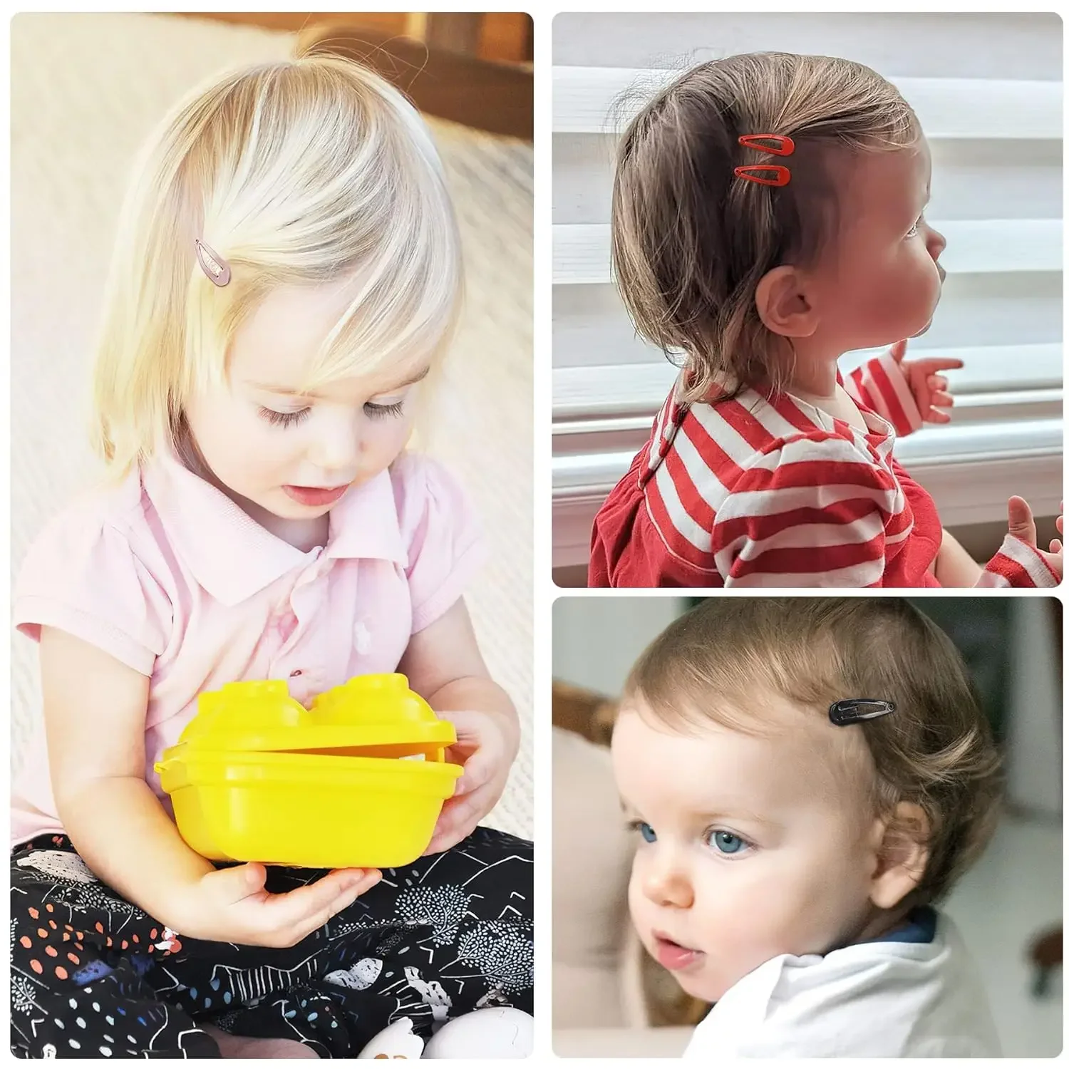 Petites pinces à cheveux pour petites filles, barrettes pour tout-petits, 3cm, 100 pièces