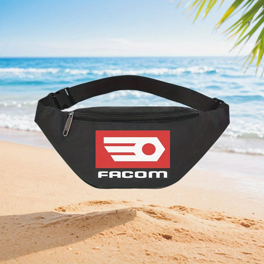 

Facom Logo Industrial Design Modern Minimalist Simple Geometric Shape Waist Backpack Crossbody Chest Bag Street Casual Sporty Fa