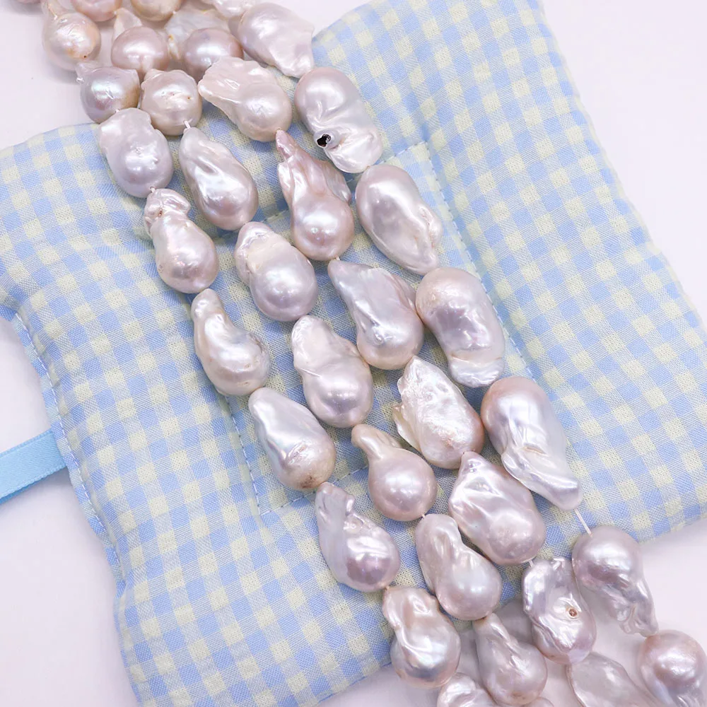 

Irregular Tail-Shaped Large Baroque Freshwater Pearl Straight-Hole Spacer Bead 1strand DIY Exquisite Necklace Bracelet Accessory