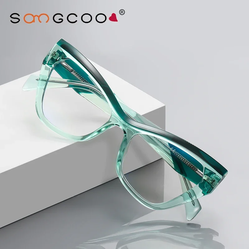 ENTITY New Optical Prescription Computer Blue Blocking Eyeglasses Anti-Blue Light Cat-Eye Frames Customizable Reading Women