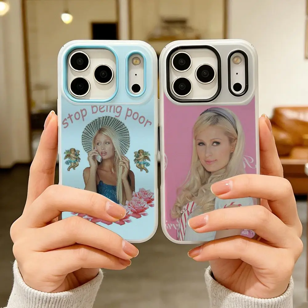 

Celebrity P-Paris H-Hilton Phone Case Colorful 2‑in‑1 Jelly Matte Clear Full Protection Case For iPhone 11‑17 Series