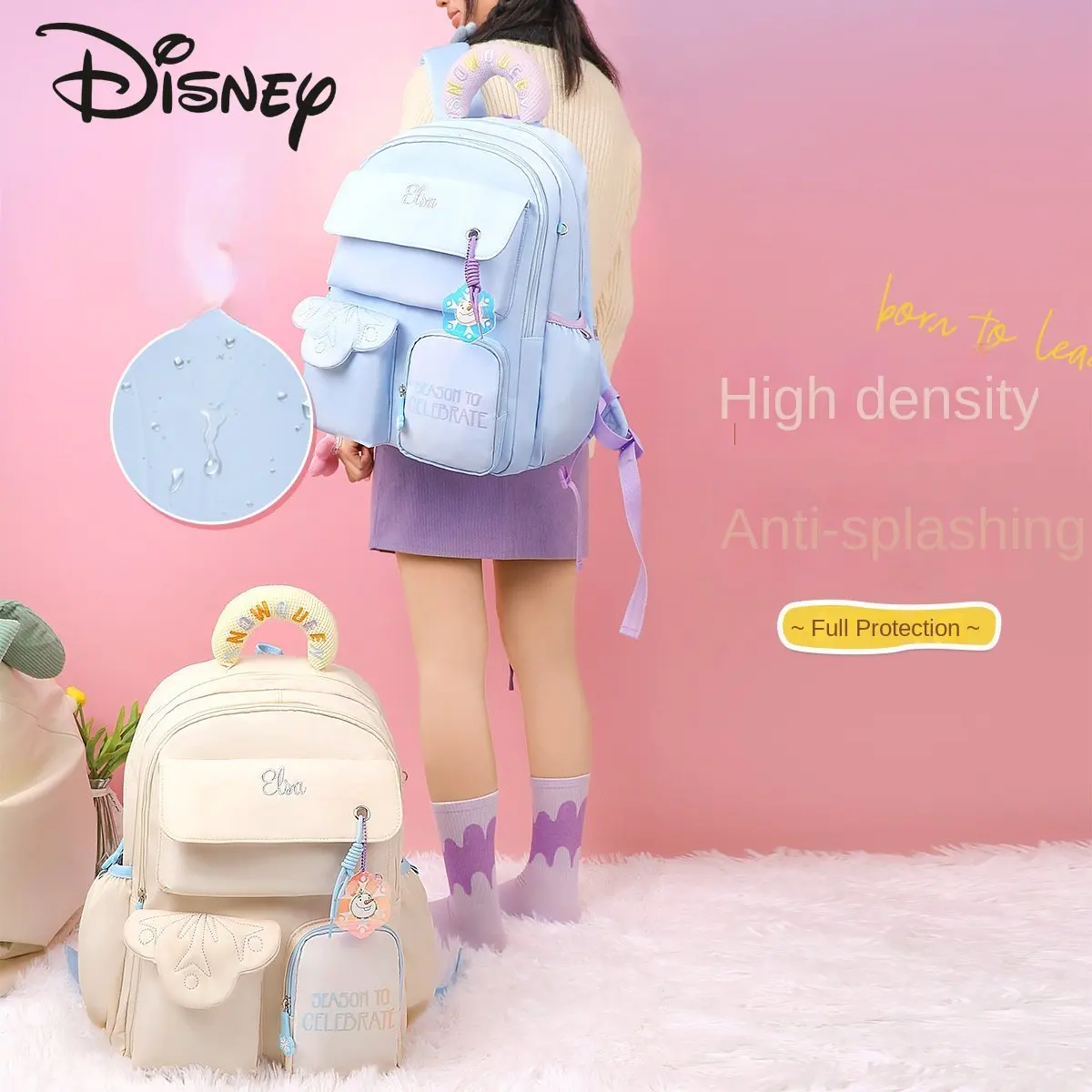 Disney-Sac à dos pour étudiants, sac à dos pour filles, populaire, petit, frais, solide, document, grande capacité, nouvelle mode, haute qualité