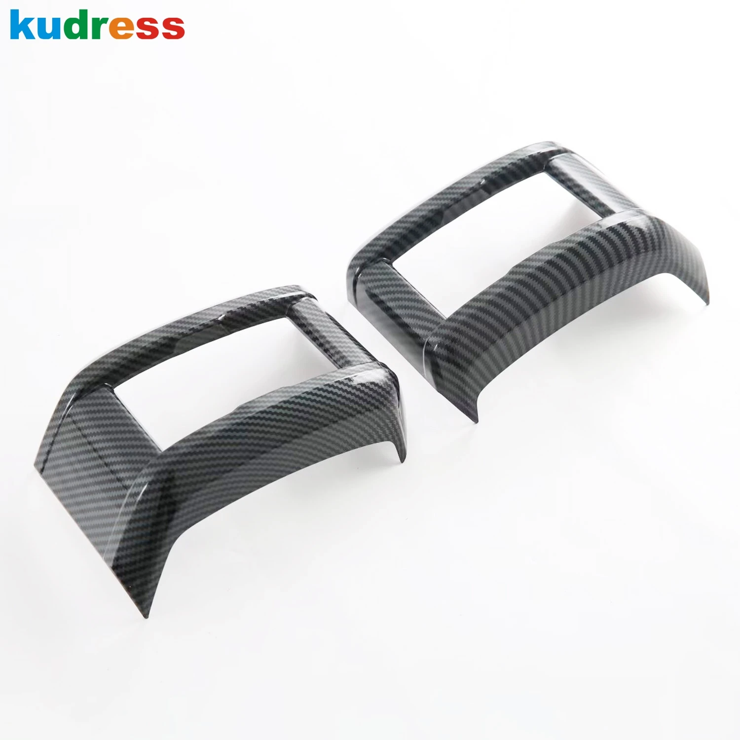 For Mitsubishi triton L200 2023 2024 2025 2026 Carbon Fiber Car Interior Front Air Condition Vent Outlet Cover Trim Accessories