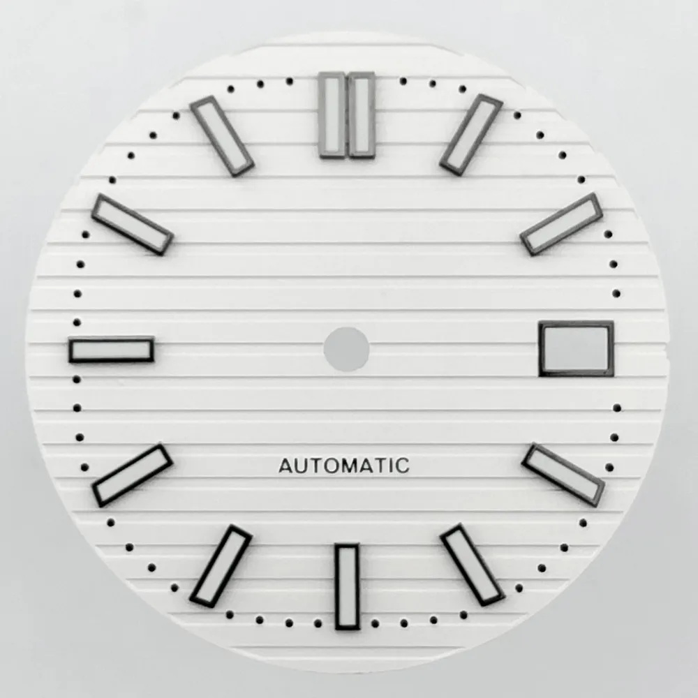 29,7 mm mechanisches Zifferblatt für Uhren, passend für NH35-Uhrwerk, C3-Grün-Nachtlicht, schwarz, weiß, blau, braun, Uhrenzifferblattteile, individuelles LOGO, Name – Detail 2