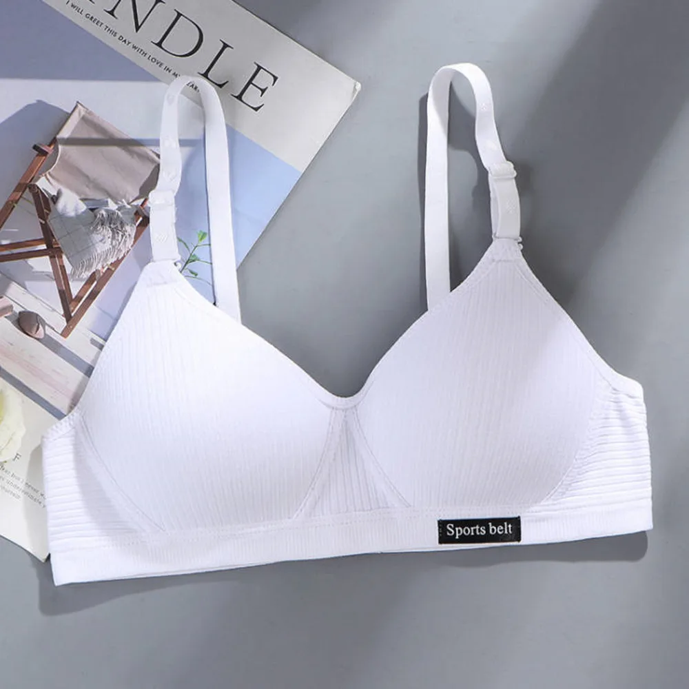 SP&CITY Korean Style Soft Breathable Thin Student Bras For Women Adjustable Straps Seamless Brassier Cotton Daily Lingerie