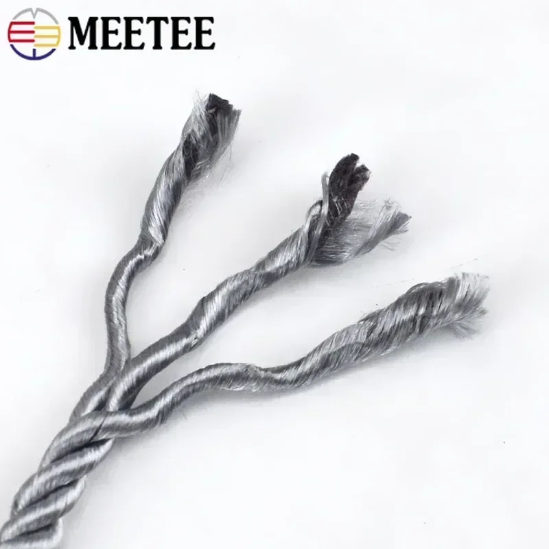 

2-20M 5mm Color Nylon Cords for Bag 3 Shares Twisted Rope Belt Home Textiles Braided Decor Cord Drawstring DIY Sewing Accessory