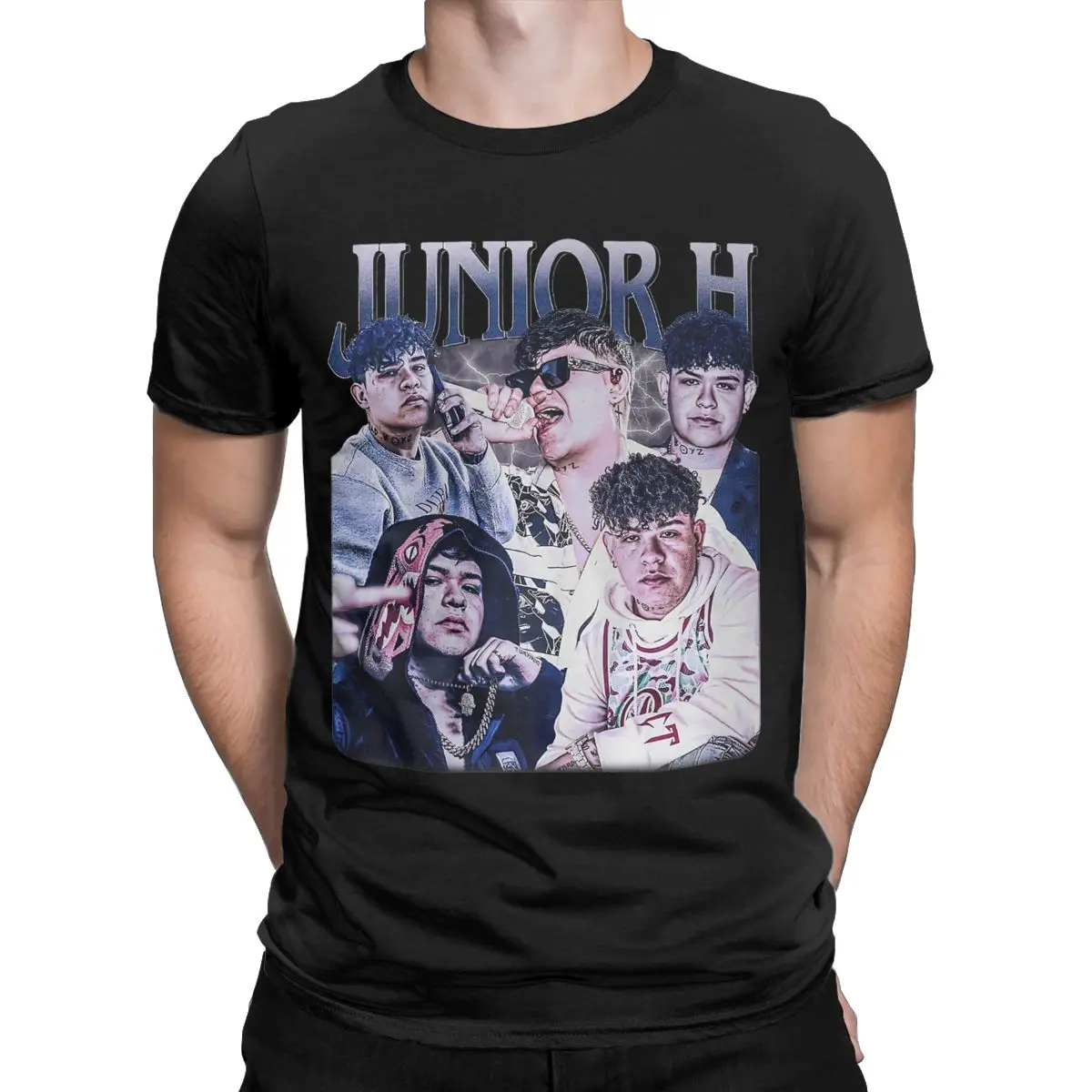 Junior H Retro 90s T Shirt for Men 100% Cotton Novelty T-Shirts Crewneck Tees Short Sleeve Clothes Unique