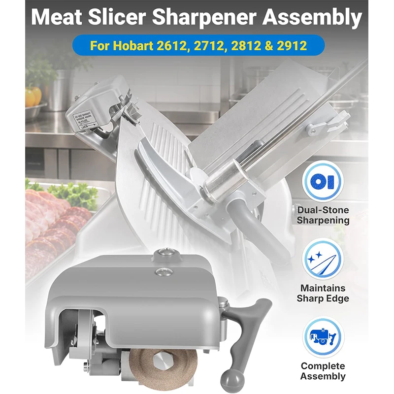 Meat Slicer Sharpener Assembly Compatible with Hobart 2612, 2712, 2812 & 2912 Slicers, Replacement for 00-873847-00001